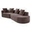 Canapé modulaire courbé de 116 po avec éponge et chaise longue entièrement compressée à haute densité de 116 po, ensemble 2 pièces, entièrement assemblé faisant face à la droite, parfait pour le salon ou le salon-419548781