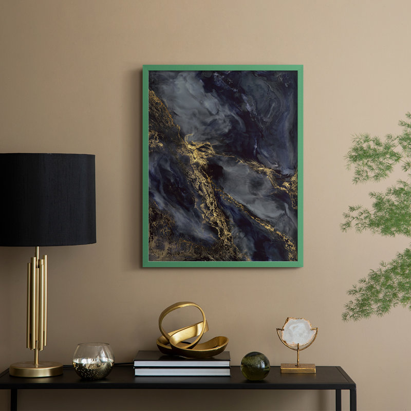 DreamersPeinture sur toiles tendues, impression sur bois massif, Vert, H 11 po x l 9 po