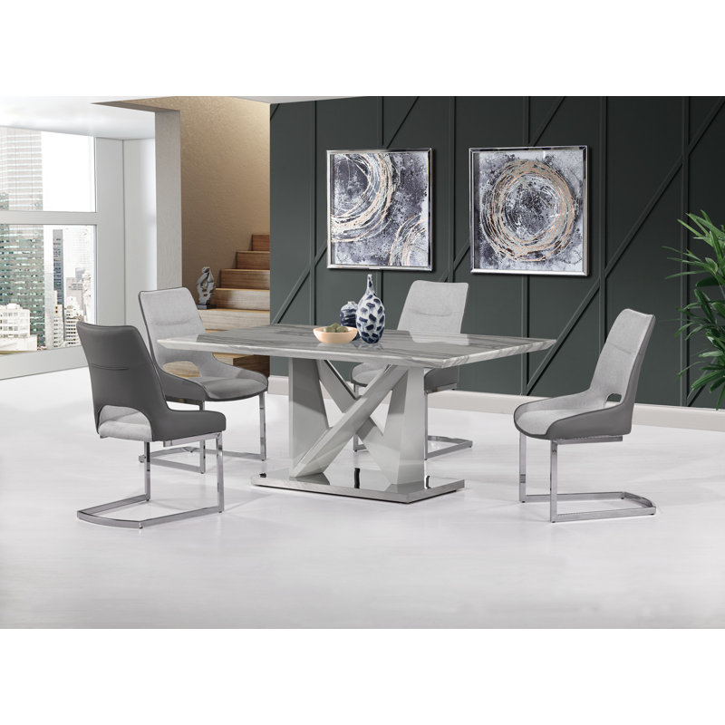 Aleeya 4 - Person Pedestal Dining Set