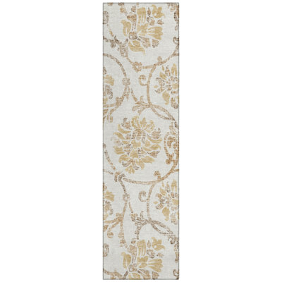 Sokaina Washable Floral Indoor / Outdoor Rug