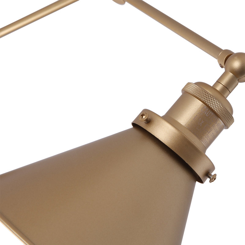 1-Light Cone Plug-In Swing Armed Sconce