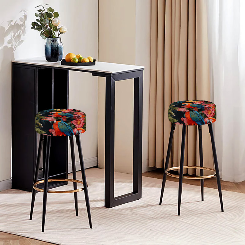 Parrot Palette Tropical Pattern - Tropical Bar Stools Set Of 2