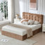 Lit plateforme tapissier avec rangement Arcadia-258869801-258869802