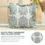 Housse de coussin à fermeture à glissière cachée à la main Fab Divine, tissu de coton, bleu et gris, 14 x 36-106744377