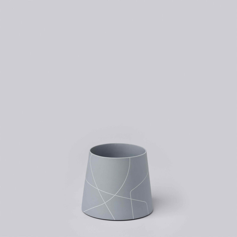 Procelain Table Vase, Ash Grey
