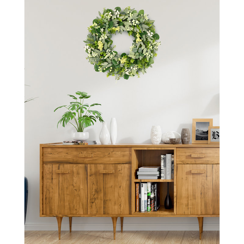 24" Handcrafted Eucalyptus Front Door Wreath