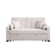 Causeuse-lit convertible en tissu avec console rabattable