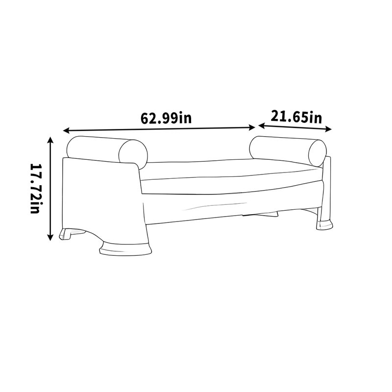 Banc de rangement en bois massif pour vêtements décontractés, H 17,72 po x l 62,99 po x P 21,65 po