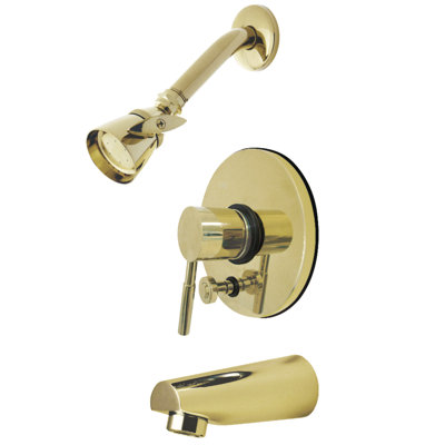 Robinet de baignoire et douche à pression équilibrée à poignée simple Kingston Brass Concord