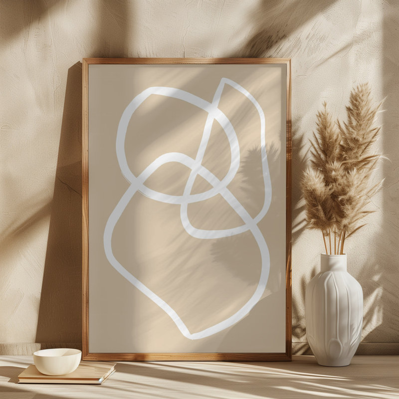 Lines 03 Canvas Print, Beige, 76.2 cm H x 50.8 cm W