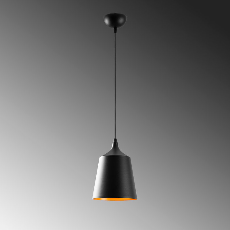 Lustre industriel moderne, structure en métal noir, 7,9 po x 7,9 po, hauteur: 49,2 po | Hauteur réglable, douille E27 (40 W maximum), indice de protection IP20 | Parfait pour les décors scandinaves et fantaisistes dans les salons et les salles à manger