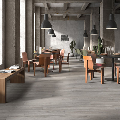 Carreau aspect porcelaine gris 8x48 Vermont