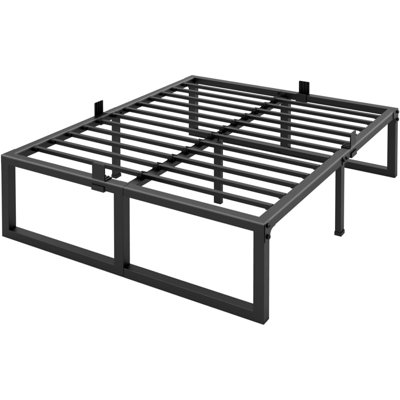 Heavy Duty Metal Platform Bed Frame, Full Size, Steel Slat Support, No Box Spring Needed, Noise Free, Non-slip, Easy Assembly