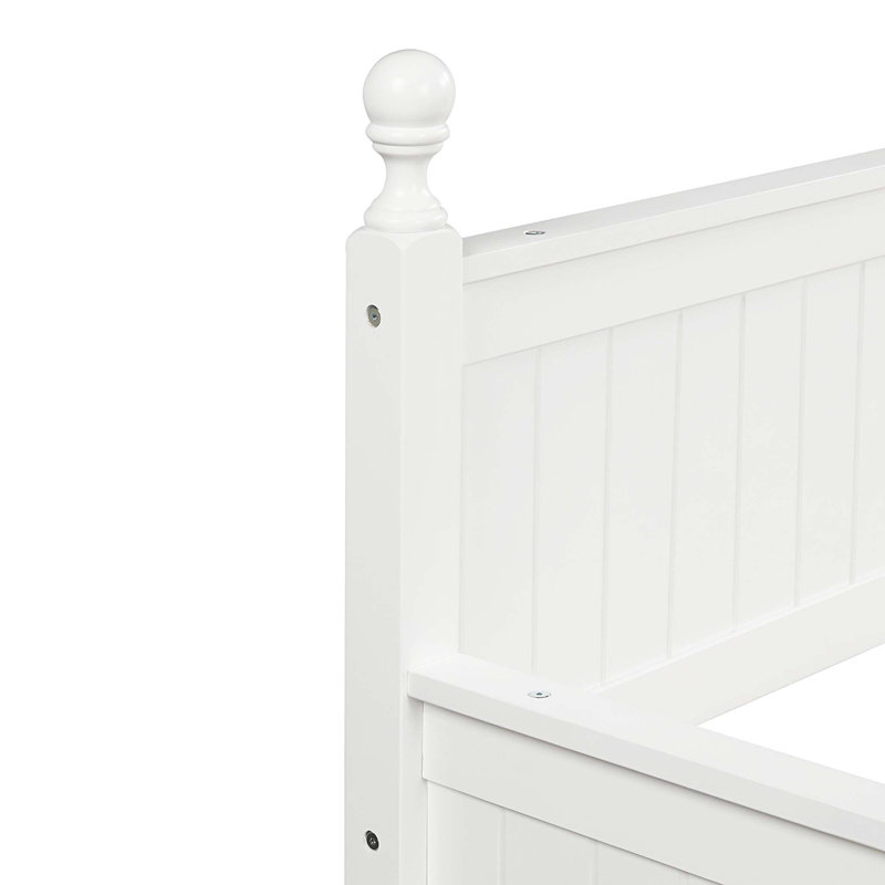 Lit de jour simple en bois, blanc