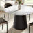 5Pcs Modern Pedestal Round Dining Kitchen Table With Metal Upholstered Chairs-538037976-538037975-538037973