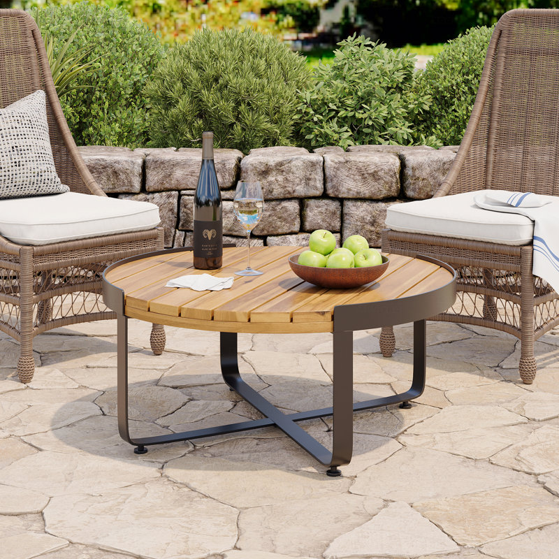 Table basse de patio, Teak