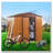 6 Ft. W X 6 Ft. D Metal Storage Shed Appealing horizontal siding  in woodgrain with coffee trim to complement