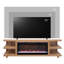 Meuble télé 82 po pour téléviseur de 90 po ou moins, assemblage minimal, finition naturelle
