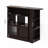 Walnut Particle Board Bar Cabinet With 6 Storage Areas And Rotating Shelf For House Counter Height Dining In Walnut, Spaces 2 Glass Doors