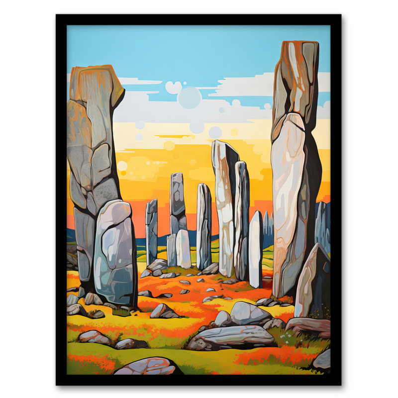 Callanish Standing Stones Vibrant Ancient Stone Circle - Single Picture Frame Print