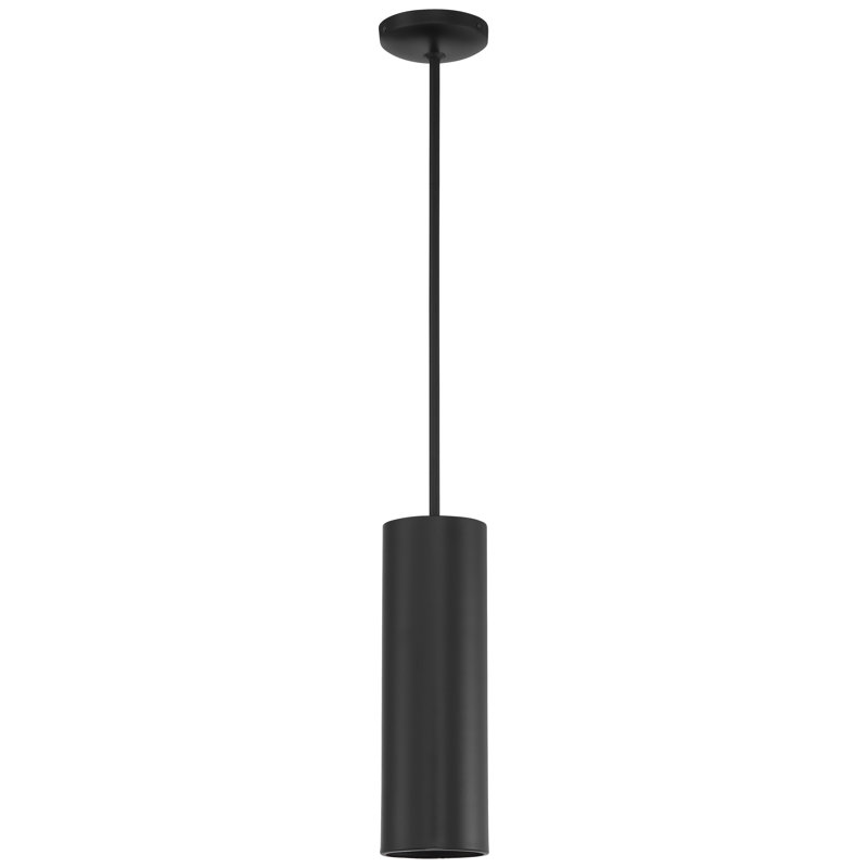Courter 1 - Light Single Pendant, Matte Black, 14.5" H x 4.5" W x 4.5" D, Replaceable LED