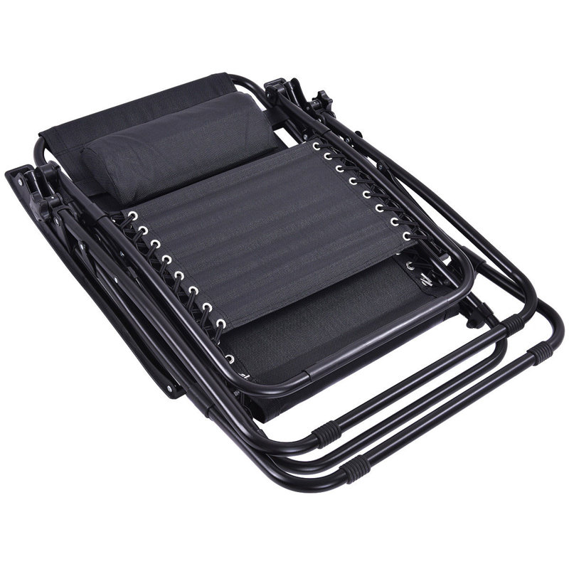 Fauteuil inclinable / pliable sans gravité Broomgege, Noir