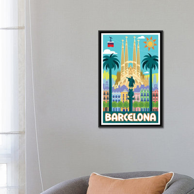 Affiche de voyage Barcelona par Jim Zahniser-impression d’art graphique