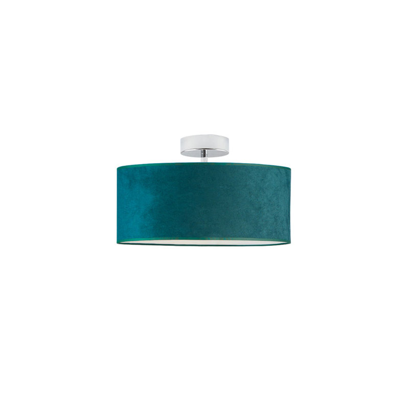 Vannatter Fabric Semi Flush Mount, Bottle Green