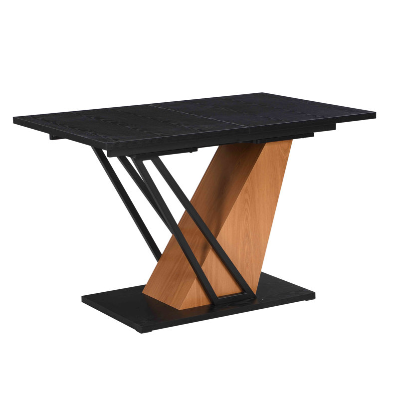 And Metal Extendable Table, 63.41 46.46  Inch, For Various Purposes Dining Table Home, With Support