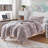 Peak Of Cozy Baffle Box Stitch Chevron / Zig Zag Comforter Set-59827018-59827017