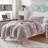 Peak Of Cozy Baffle Box Stitch Chevron / Zig Zag Comforter Set-59827019-59827018