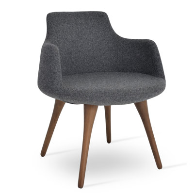 Dervish Metal Solid Back Arm Chair