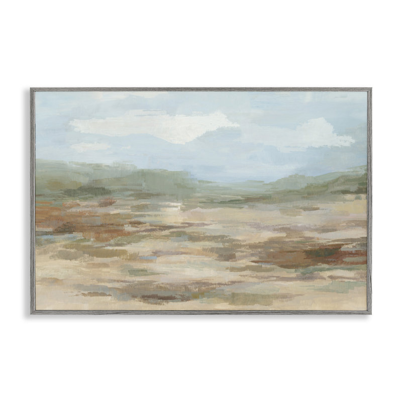 «Desert Calm Abstract View», estampe numérique, design par Hannah Dawson, H 16 po x l 24 po, Estampe numérique Farmhouse