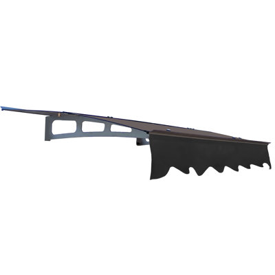 Auvent pour fenêtre de porte - 59 po x 34 po en alliage de polycarbonate et d'aluminium avec cantonnière pour la maison