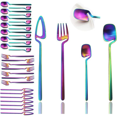 32-Piece Flatware Set For 8, Stainless Steel Cutlery Set With Knife, Fork, Spoon, And Coffee Spoon, Dishwasher Safe, Matte Finish