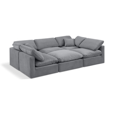 Itala Velvet U-Shaped Sectional Reversible