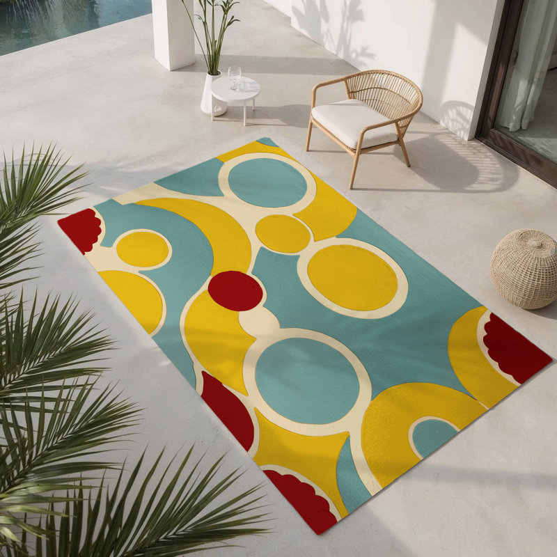 Tapis intérieur et extérieur Cheeky Wiggle, Rectangle 1 pi 6 po x 2 pi 6 po