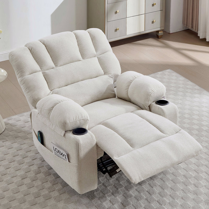Fauteuil inclinable avec fonction inclinable avec chauffage et vibration Living Space, Beige