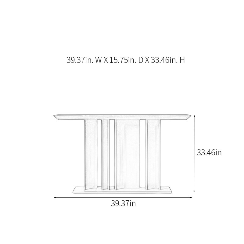 Console moderne minimaliste, H 33,46 po x l 39,37 po x P 15,75 po