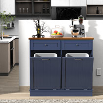 SRT24BFK12 Sure-Tuff 1' 11.5 x2' 4.5 Tall Blue Recycling Kitchen