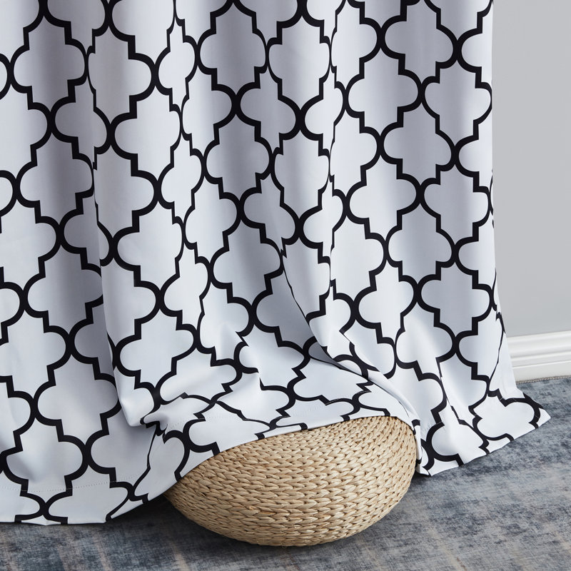 Alexuis Blackout Curtain Pair, Black, 37" W x 63" L