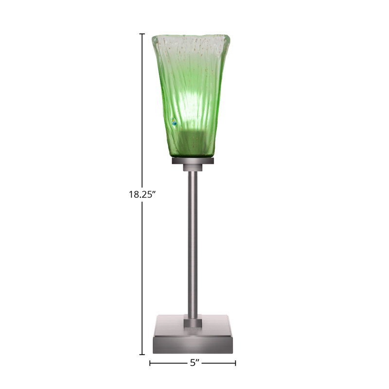 Lampe d'appoint avec verre 5 po Lannah, Graphite, Vert