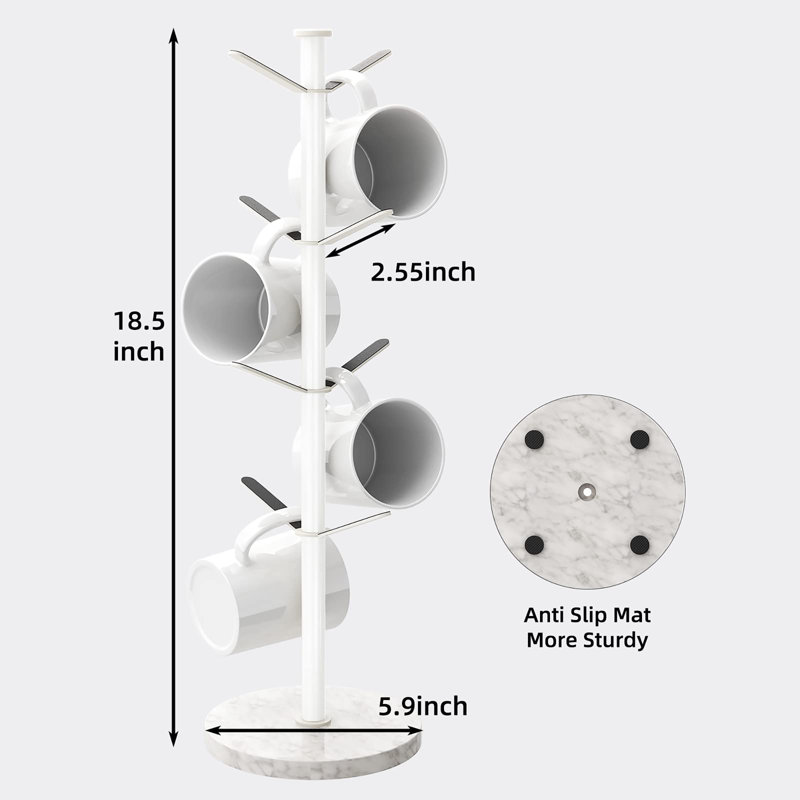 Mug Holder Tree, White