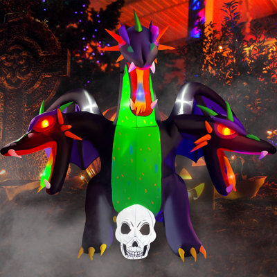 Dragon gonflable à trois têtes d'Halloween