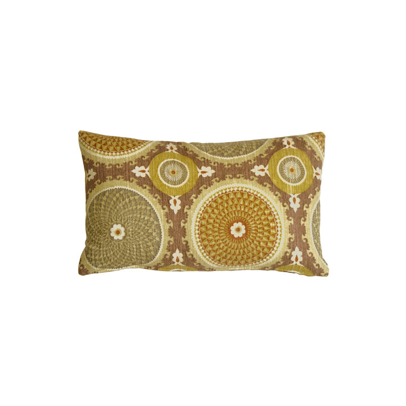 Coussin en coton Bohemian Medallion, Mûre blanche