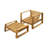 Acacia Wood Outdoor Lounge Chair Set with Chair, Ottoman & Side Table, Perfect for Patios Balconies or Gardens-955437951