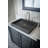 Eden Bath 16'' Honed Black Stone Rectangular Bathroom Sink