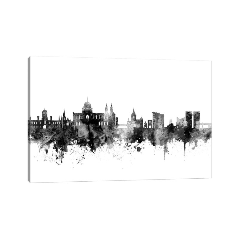 Galway, Ireland In Black & White by Michael Tompsett - Wrapped Canvas Gallery-Wrapped Canvas Giclée