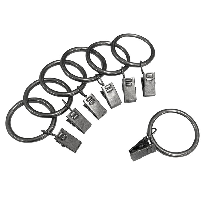 Anneaux de rideau Fraida, Bronze industriel, 2,6 po x 1,6 po x 0,4 po