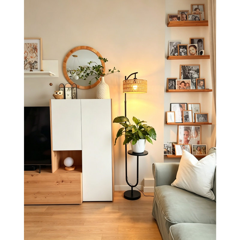 165cm Matte Tray Table Floor Lamp